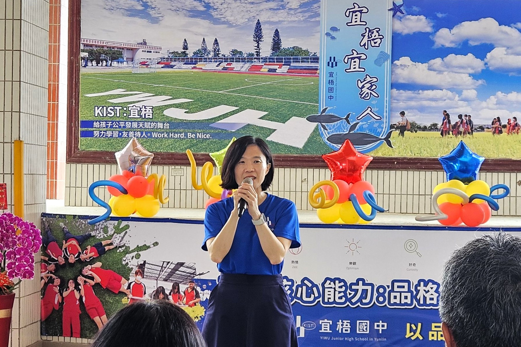 張碩玲校長期望宜梧國中成為「以品格為優先的全人教育」學校。照：國立臺灣海洋大學提供